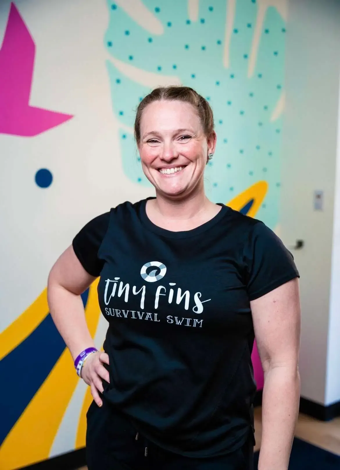 Jessica Edwards, lead survival swim instructor at Tiny Fins